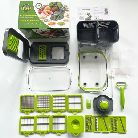 Cortador Picador Multifuncional — 9 Láminas + Kit Completo