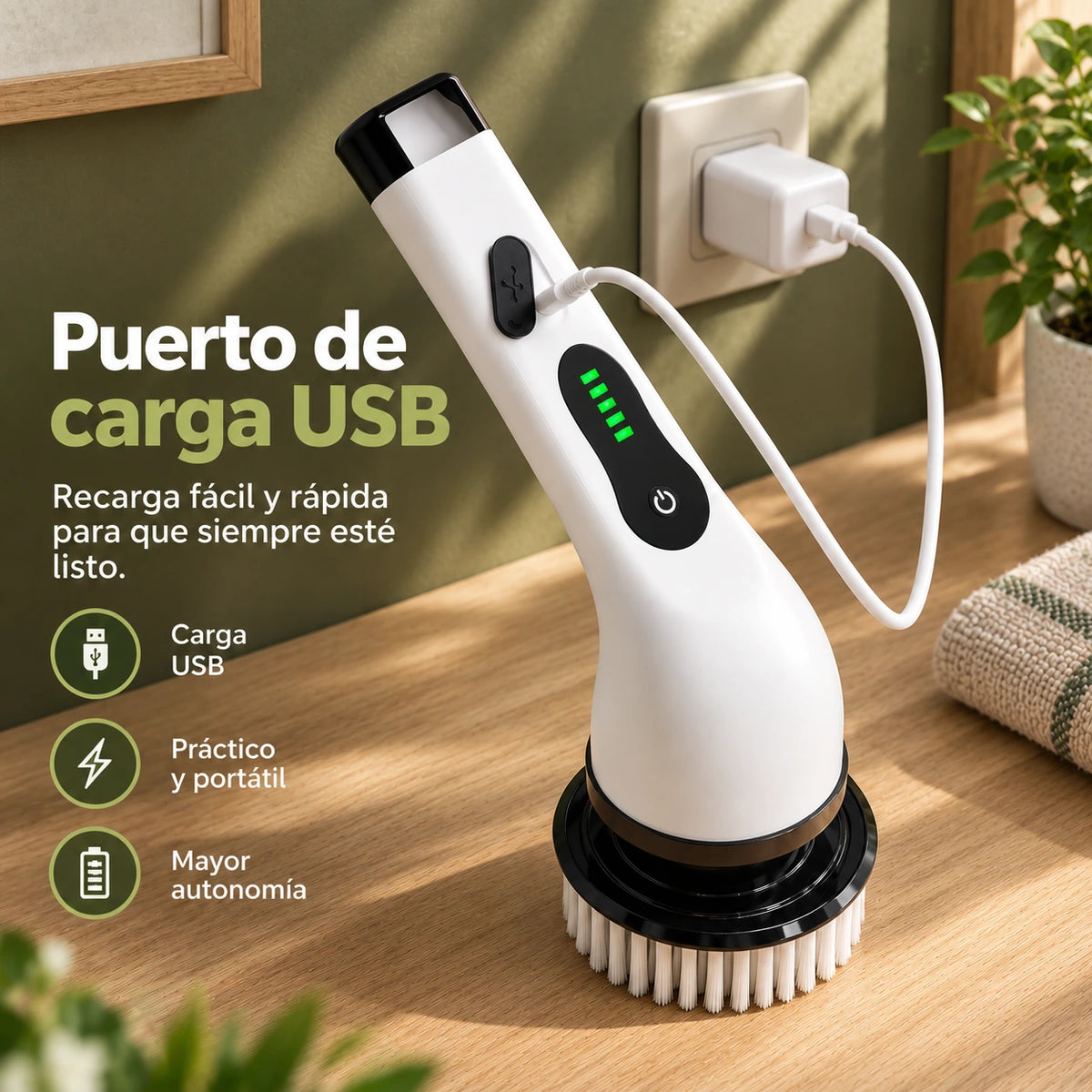 Multiclean — Cepillo Eléctrico con Mango Extensible