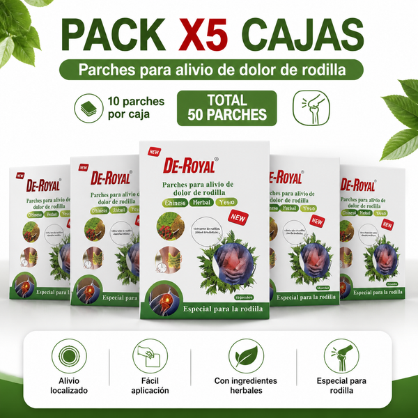 Parches Herbales para Rodilla - Pack de 5 Cajas