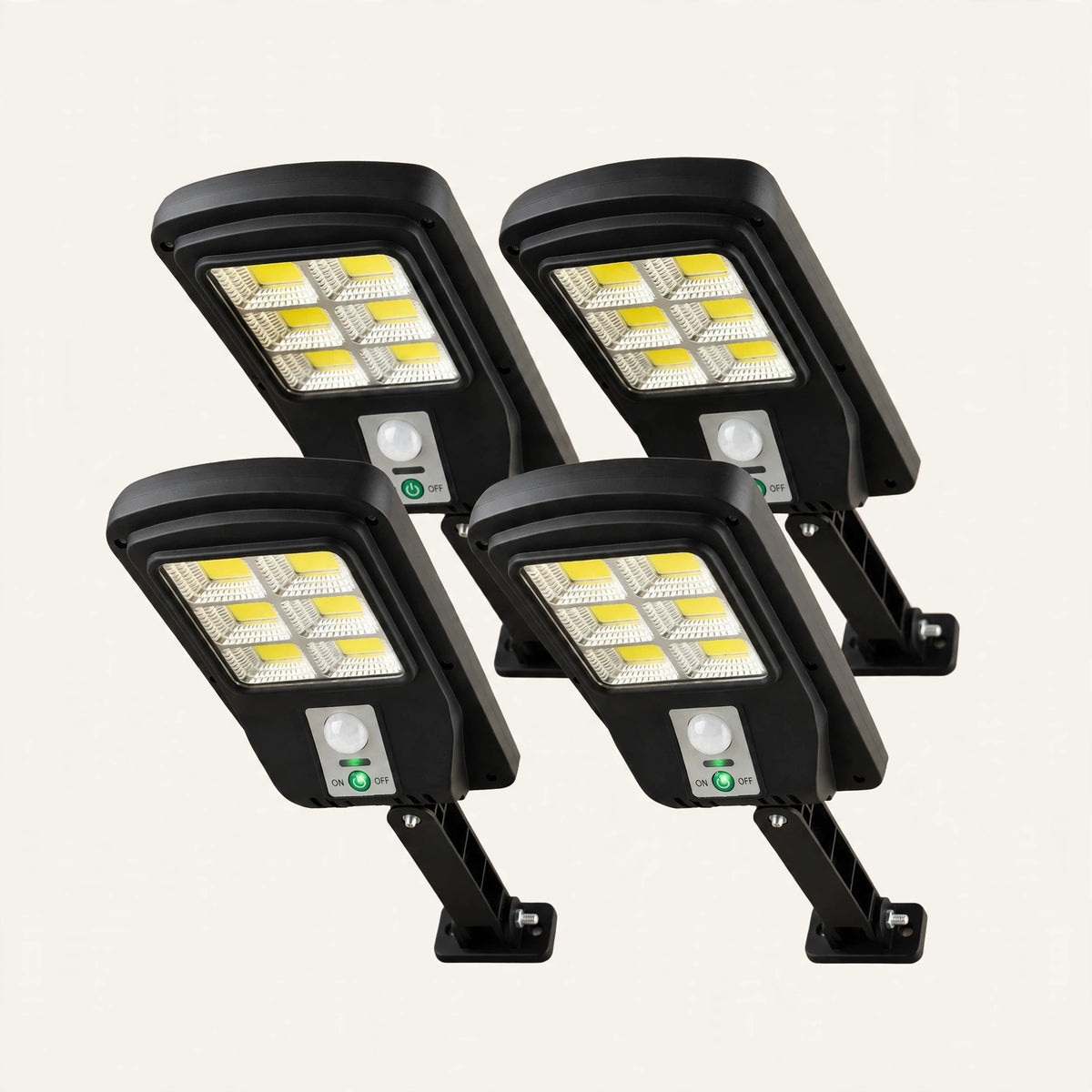 Pack De 4 Focos Solar Con Sensor