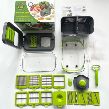 Cortador Picador Multifuncional — 9 Láminas + Kit Completo