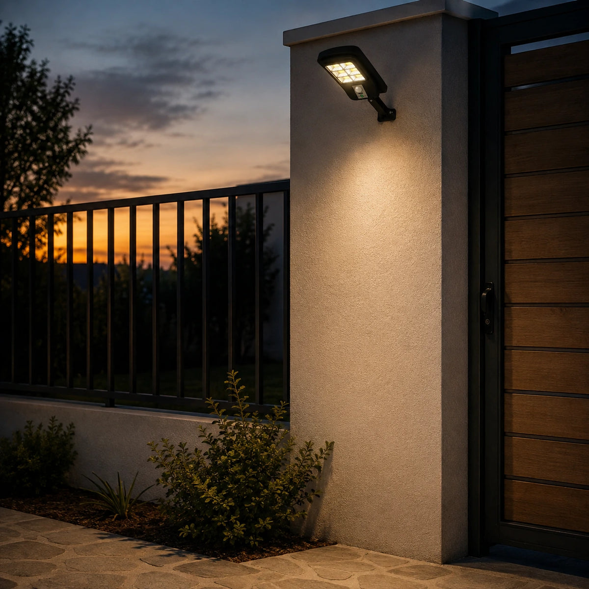 Pack De 4 Focos Solar Con Sensor