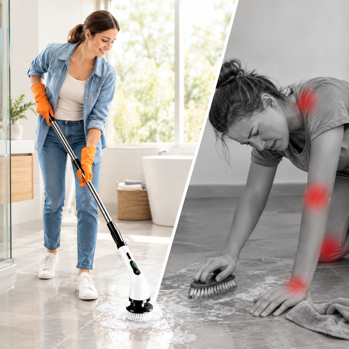 Multiclean — Cepillo Eléctrico con Mango Extensible